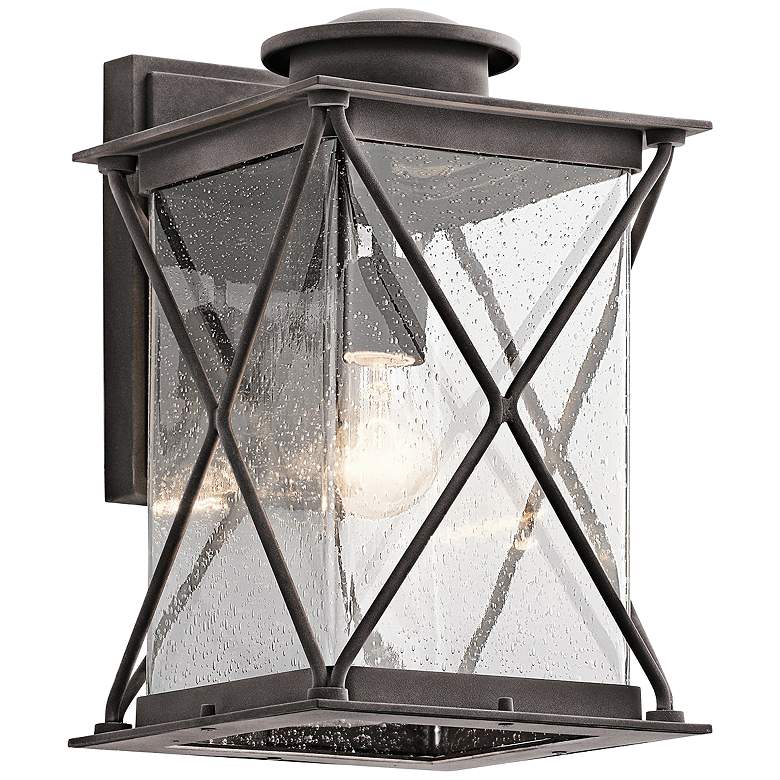 Image 1 Kichler Argyle 15" High Weathered Zinc Outdoor Wall Light