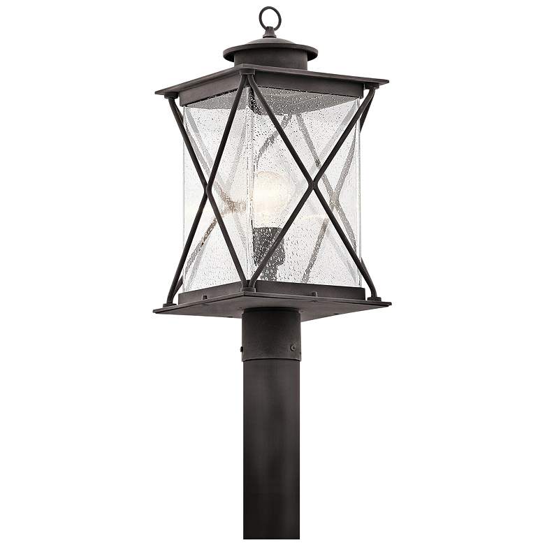 Image 1 Kichler Argyle 9 1/2 inchW Weathered Zinc Outdoor Hanging Light