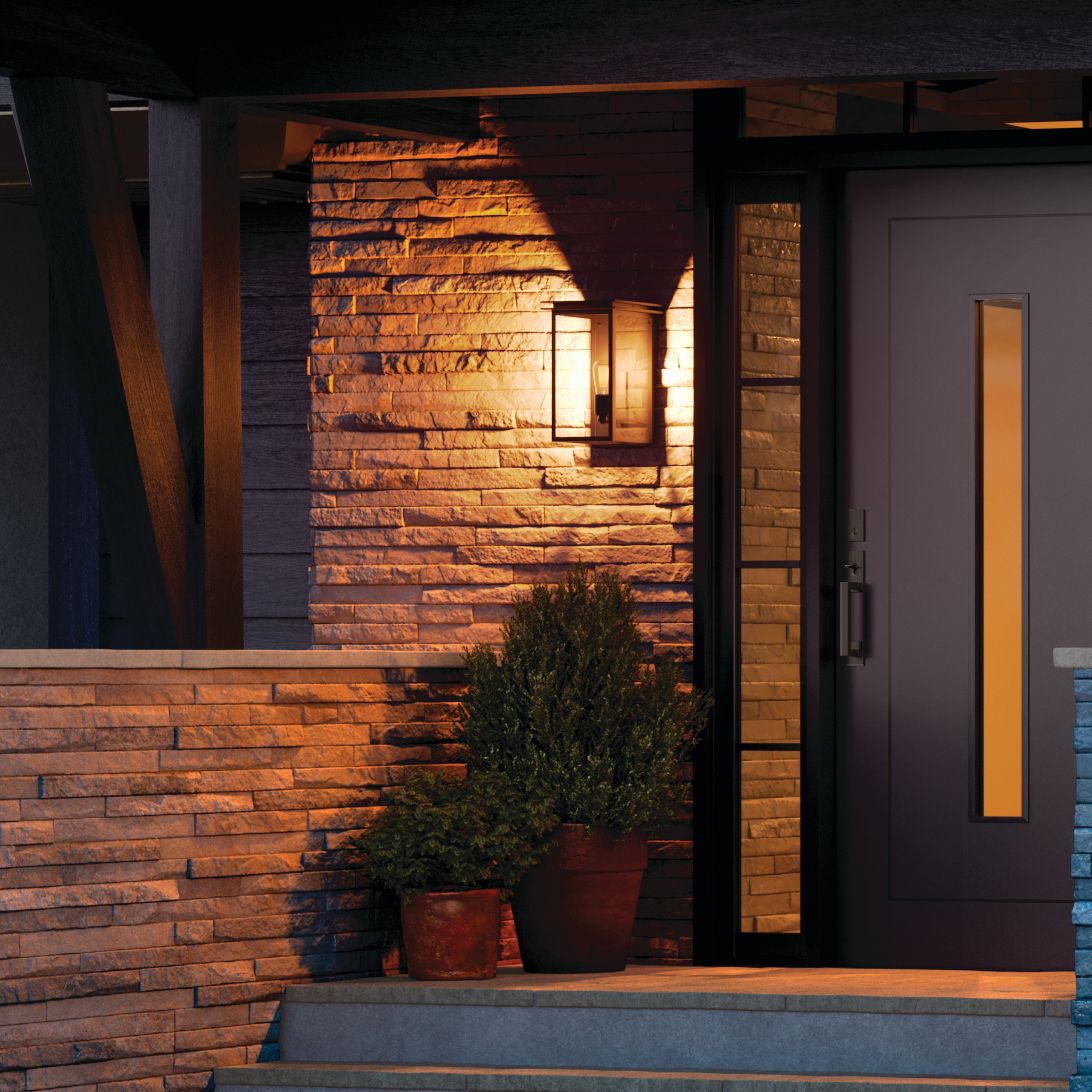 Image 4 Kichler Arkville Textured Black 1Lt Medium Outdoor Wall Light more views