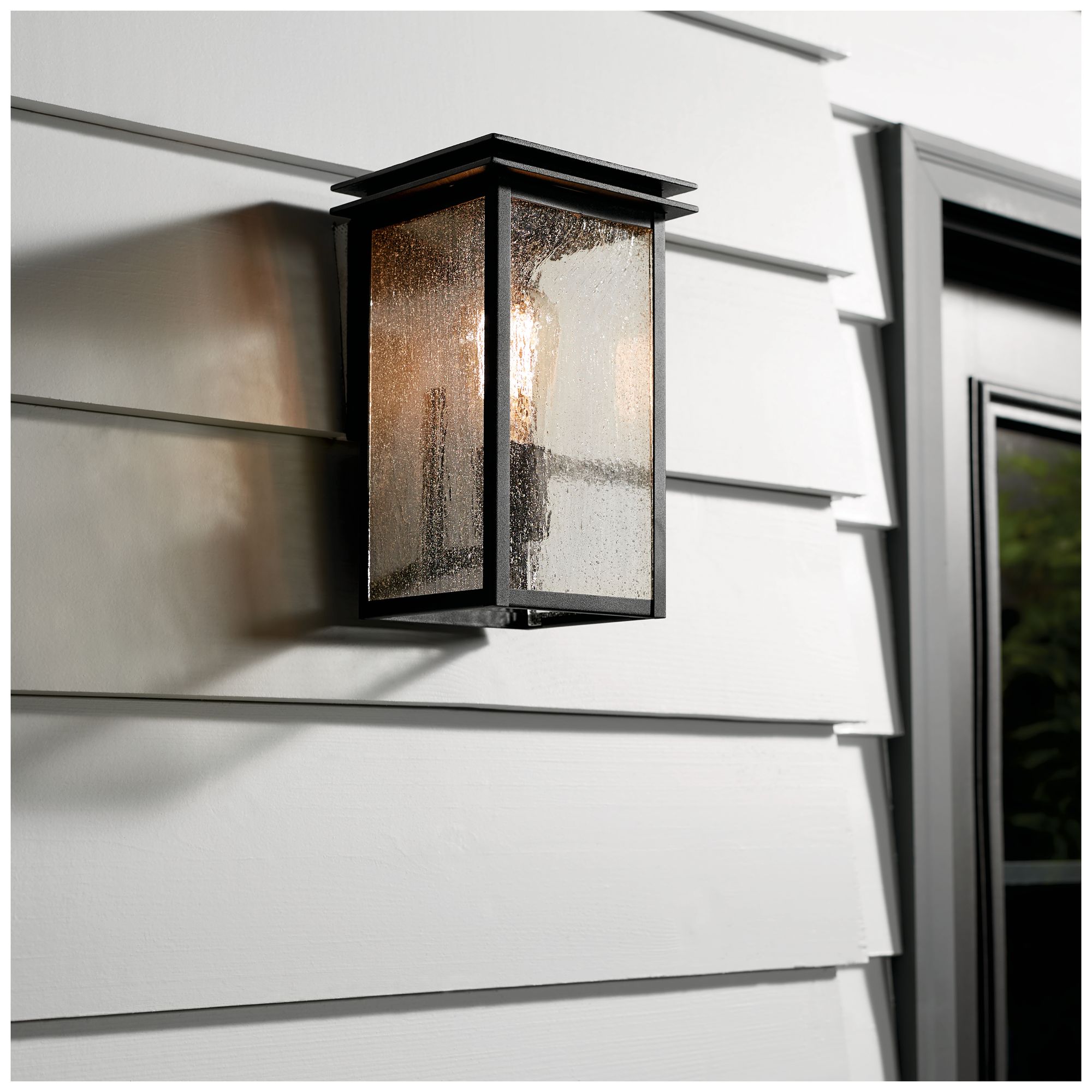 Kichler Arkville Textured Black 1Lt Small Outdoor Wall Light