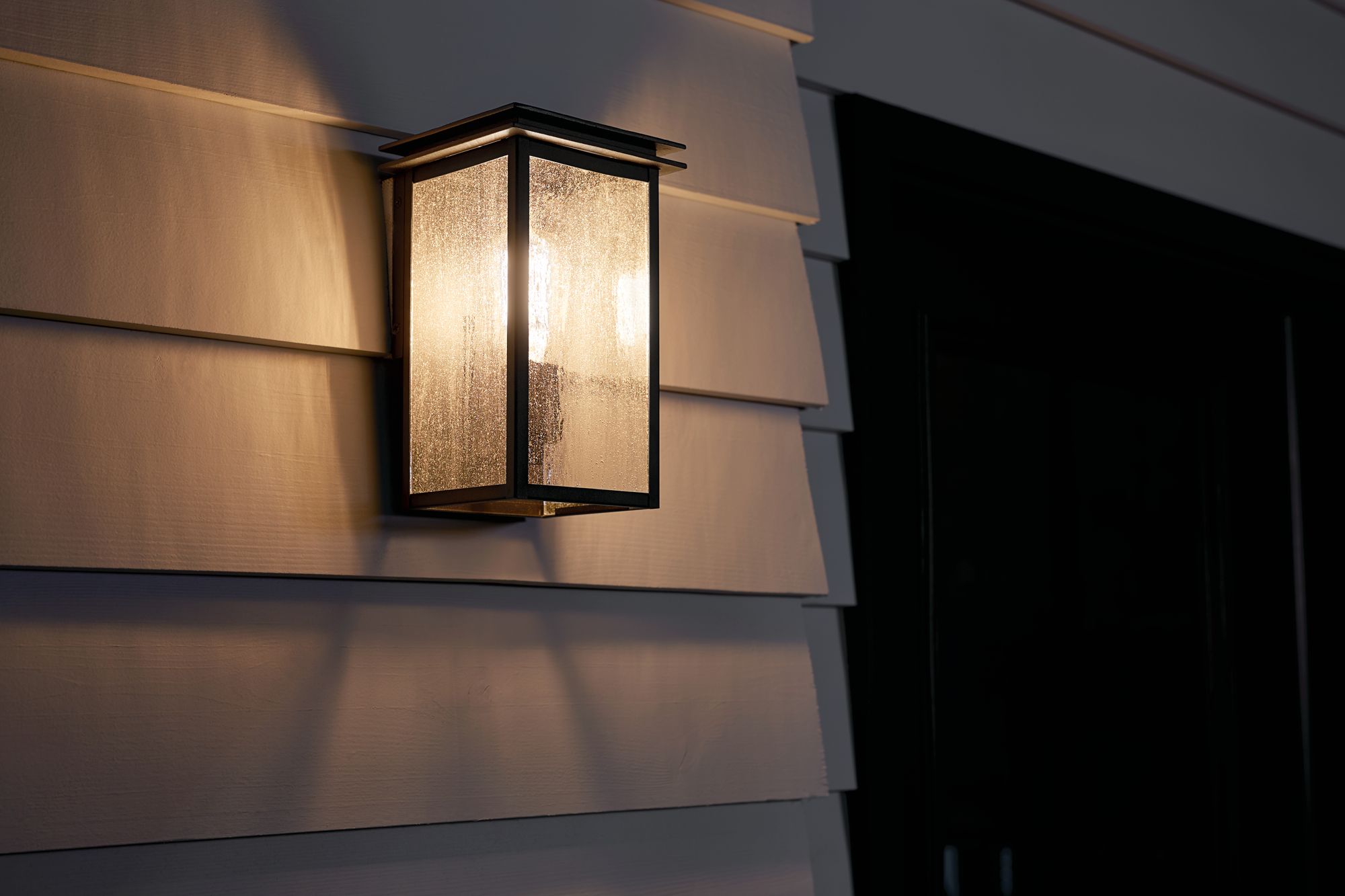 Image 5 Kichler Arkville Textured Black 1Lt Small Outdoor Wall Light more views