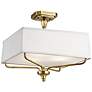 Kichler Arlo 15" Wide Natural Brass Square Ceiling Light