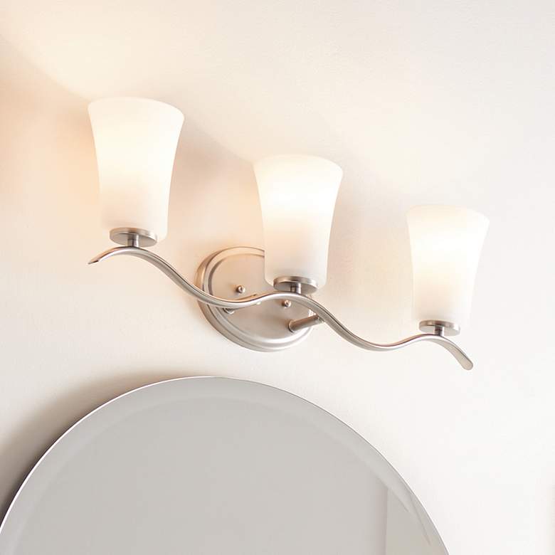 Image 2 Kichler Armida 23" Wide Brushed Nickel 3-Light Bath Light