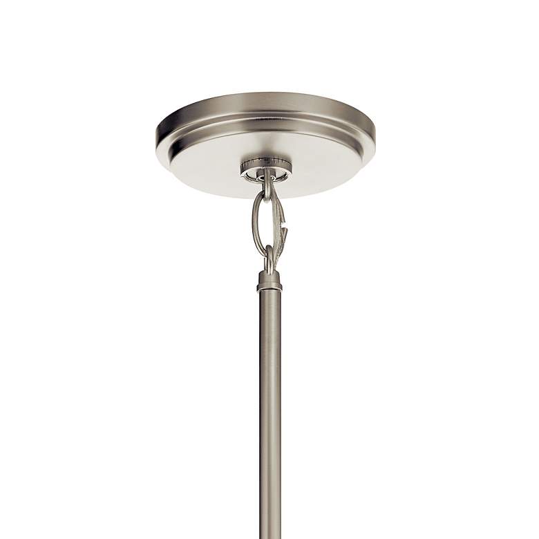 Image 5 Kichler Armida 4.8 inch Wide Brushed Nickel and White Glass Mini Pendant more views