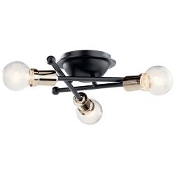 Kichler Armstrong 15" Wide Black 3-Light Ceiling Light