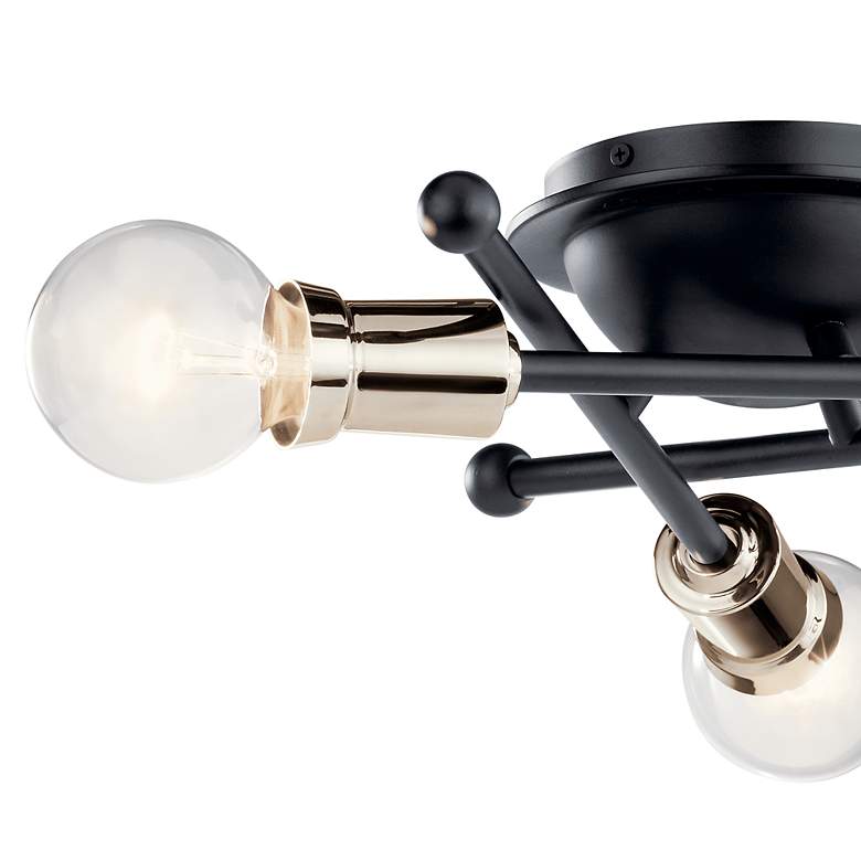 Image 3 Kichler Armstrong 15" Wide Black 3-Light Ceiling Light more views