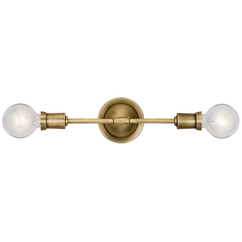 Image 3 Kichler Armstrong 16 3/4" High Natural Brass 2-Light Wall Sconce more views