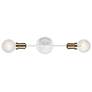 5_Kichler Armstrong 16 3/4" High White and Brass 2-Light Wall Sconce more views