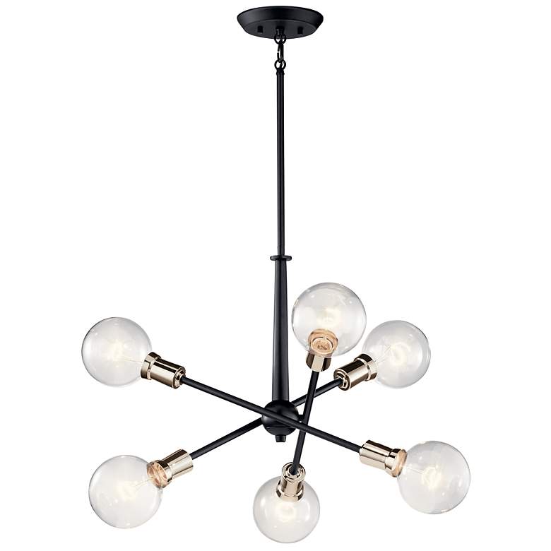 Image 3 Kichler Armstrong 20" Wide Black 6-Light Sputnik Chandelier