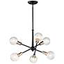 3_Kichler Armstrong 20" Wide Black 6-Light Sputnik Chandelier