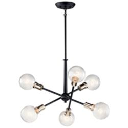 Kichler Armstrong 20" Wide Black 6-Light Sputnik Chandelier