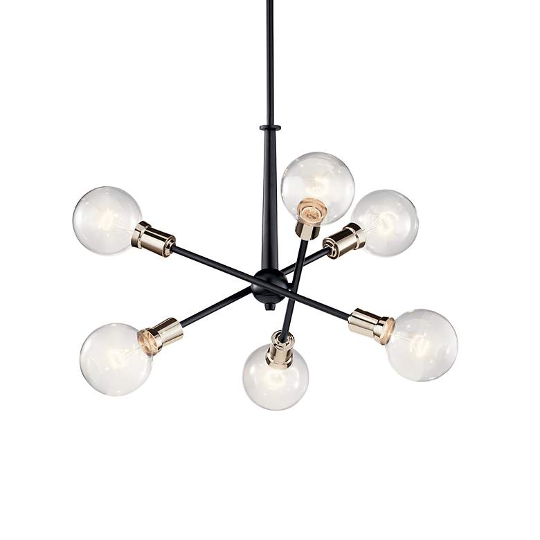 Image 4 Kichler Armstrong 20" Wide Black 6-Light Sputnik Chandelier more views