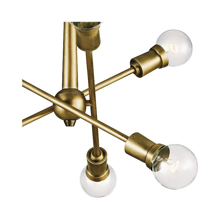 Image 3 Kichler Armstrong 20" Wide Natural Brass 6-Light Chandelier more views