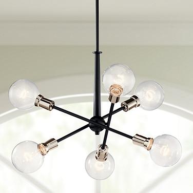 Kichler Armstrong 20" Wide Black 6-Light Sputnik Chandelier