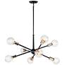 1_Kichler Armstrong 30" Wide Black 8-Light Sputnik Chandelier