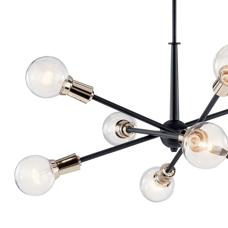 Image 2 Kichler Armstrong 30" Wide Black 8-Light Sputnik Chandelier more views