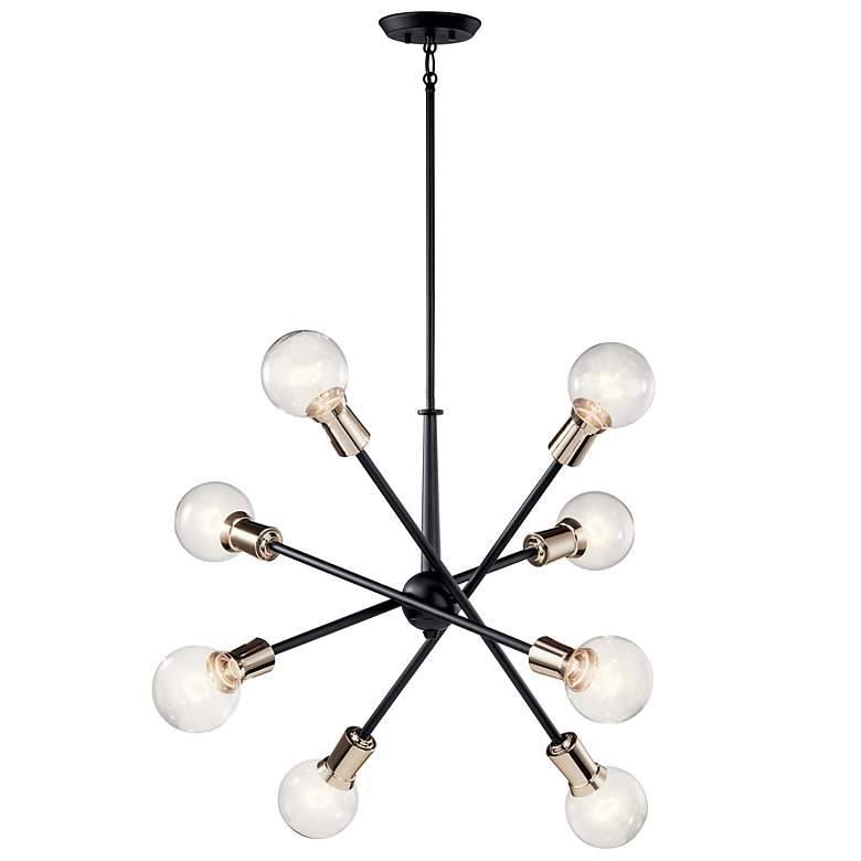Image 5 Kichler Armstrong 30" Wide Black 8-Light Sputnik Chandelier more views