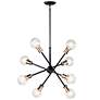 5_Kichler Armstrong 30" Wide Black 8-Light Sputnik Chandelier more views