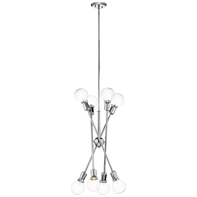 Image 4 Kichler Armstrong 30" Wide Chrome Adjustable 8-Light Chandelier more views