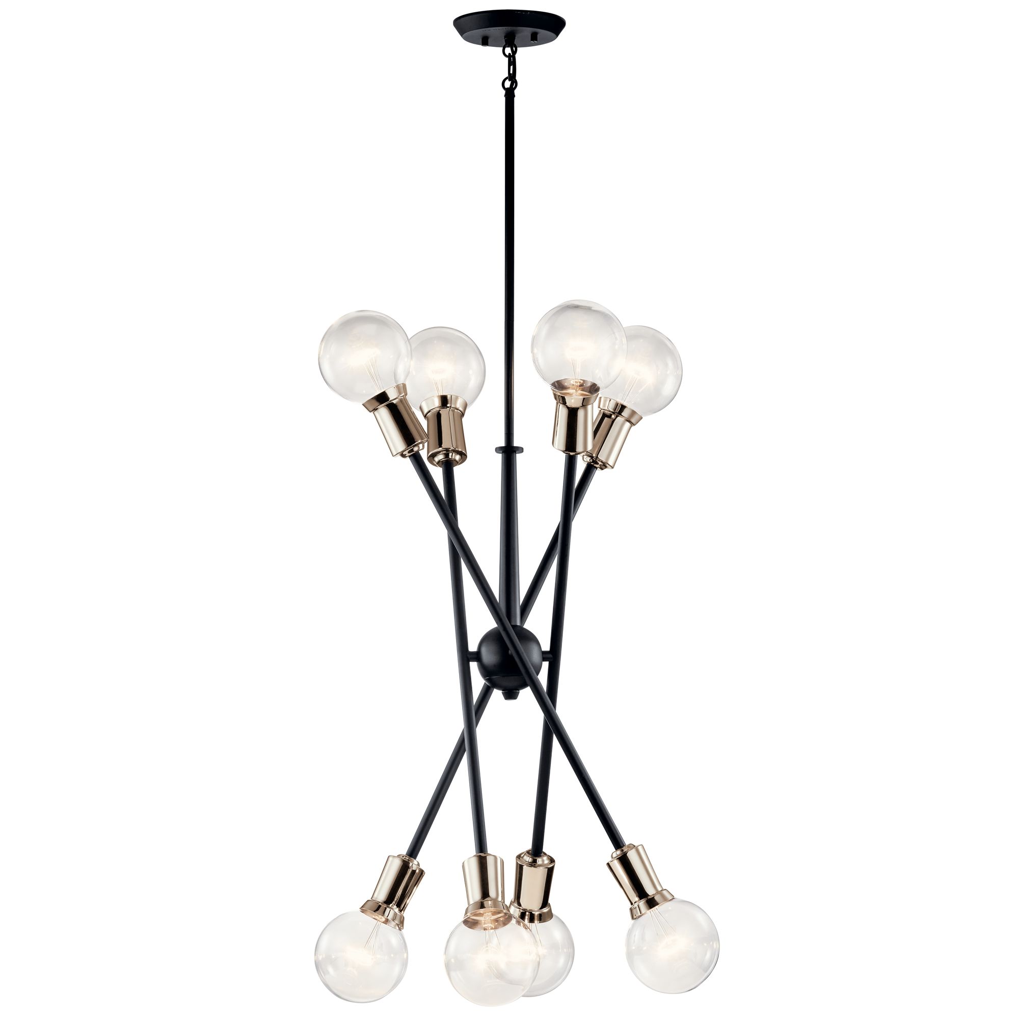 Kichler Armstrong 30" Wide Black 8-Light Sputnik Chandelier Image 4