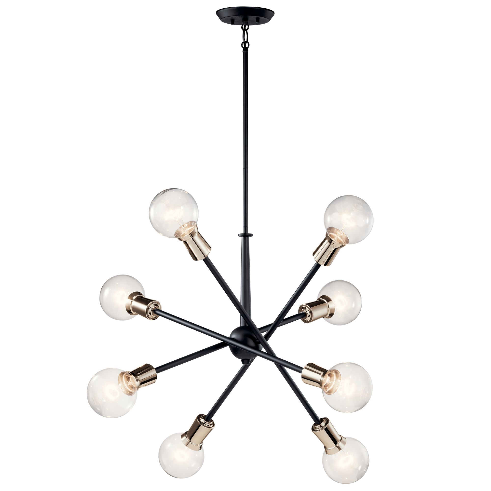 Kichler Armstrong 30" Wide Black 8-Light Sputnik Chandelier Image 5