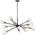 Kichler Armstrong 47" Wide Black 10-Light Modern Sputnik Chandelier