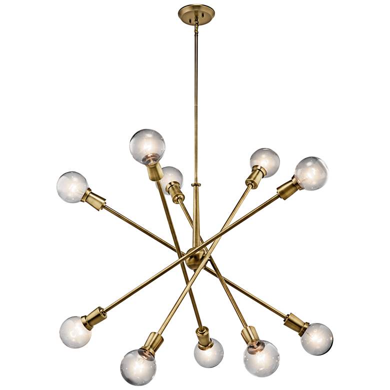 Image 2 Kichler Armstrong 47" Wide Natural Brass Sputnik Chandelier