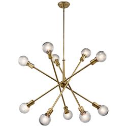 Kichler Armstrong 47" Wide Natural Brass Sputnik Chandelier