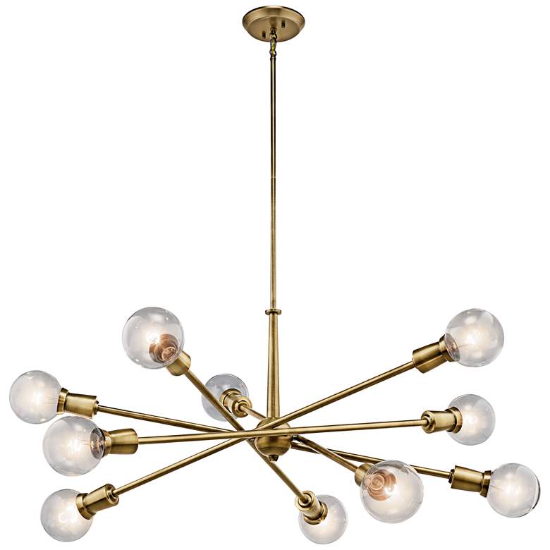 Image 3 Kichler Armstrong 47 inch Wide Natural Brass Sputnik Chandelier more views