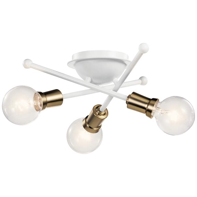 Image 1 Kichler Armstrong White Flush Mount 3Lt