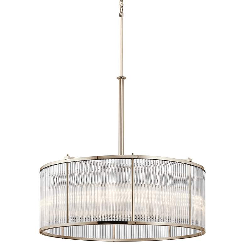 Image 1 Kichler Artina 32"W Polished Nickel 8-Light Round Pendant