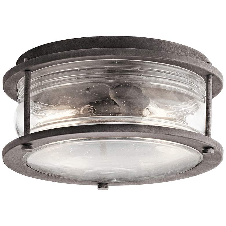 Image 1 Kichler Ashland Bay 12" Wide Zinc Outdoor Ceiling Light