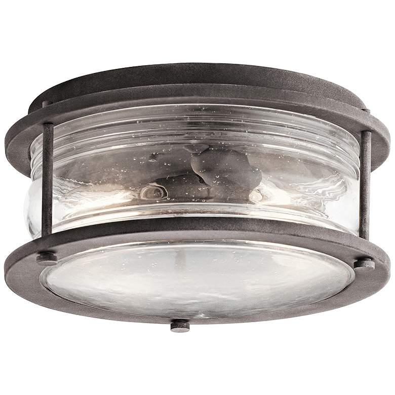 Image 1 Kichler Ashland Bay 12 inch Wide Zinc Outdoor Ceiling Light