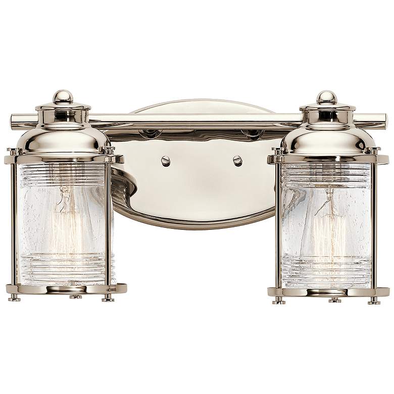 Image 1 Kichler Ashland Bay 14 1/4"W Polished Nickel Bath Light
