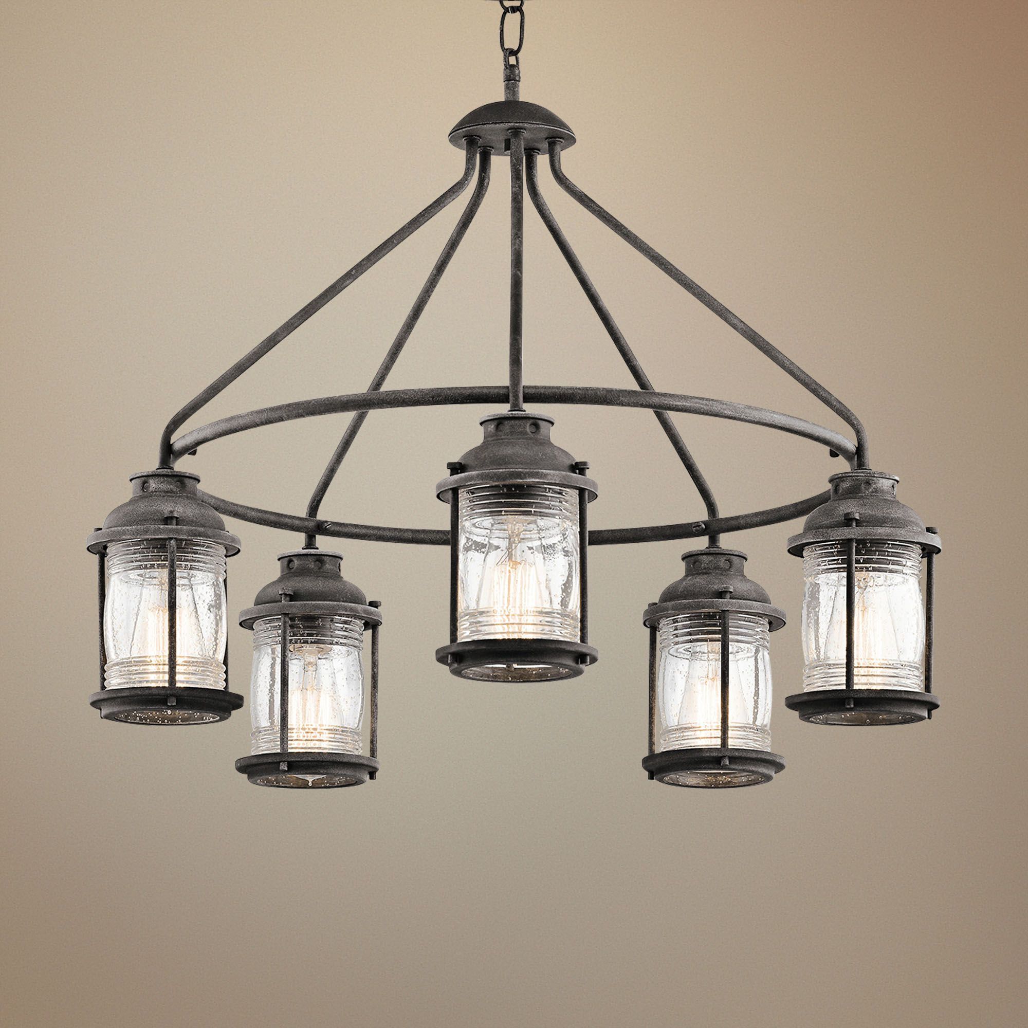 Outdoor 2024 rustic chandelier