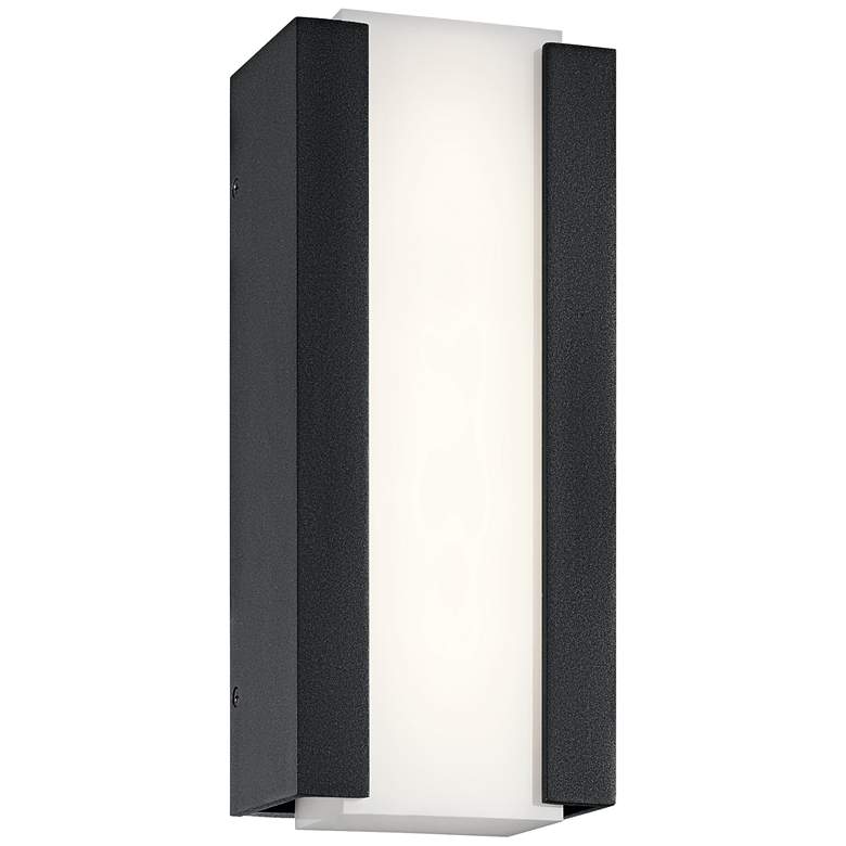 Image 1 Kichler Ashton 12 inchH Textured Black LED Outdoor Wall Light