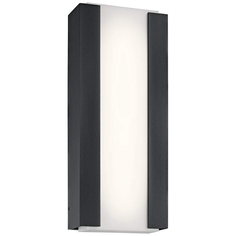 Image 1 Kichler Ashton 15"H Textured Black LED Outdoor Wall Light