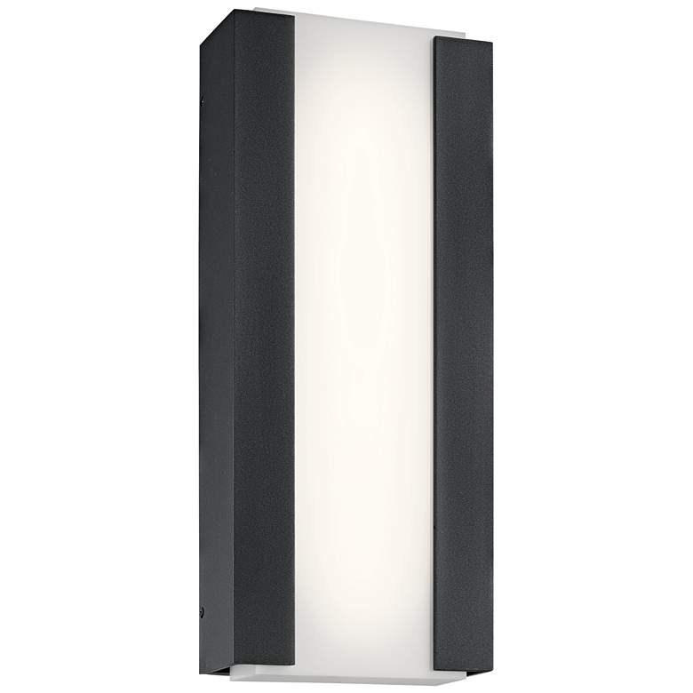 Image 1 Kichler Ashton 15 inchH Textured Black LED Outdoor Wall Light