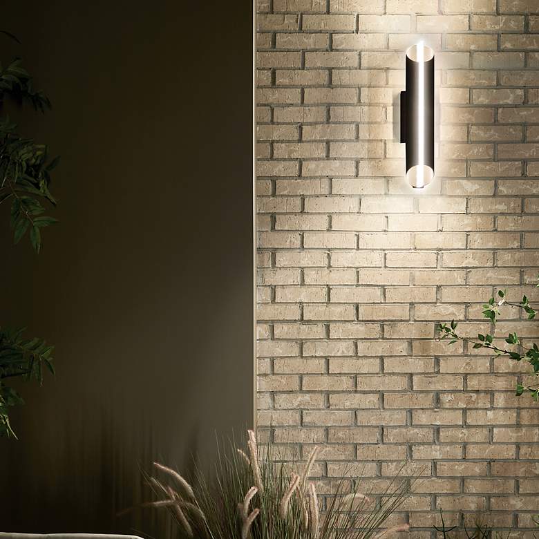 Image 7 Kichler Astalis 20 3/4" High Black LED Outdoor Wall Light more views