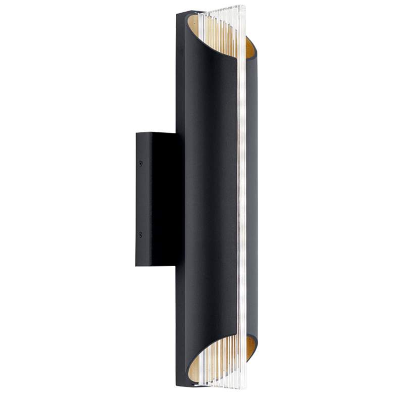 Image 1 Kichler Astalis 21" High Gold and Black Modern LED Outdoor Wall Light