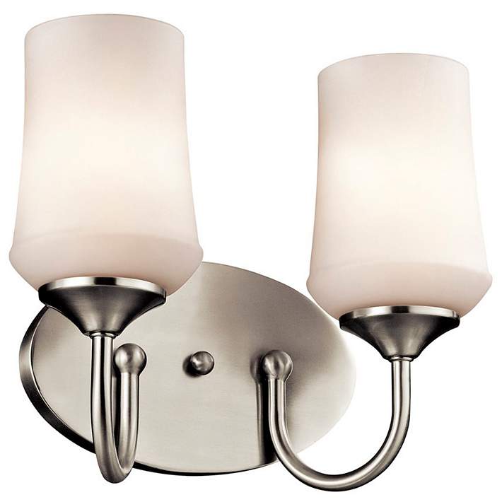 Kichler Covero Brushed Nickel Wall Sconce Light Fixture - Model 0616033, Halogen
