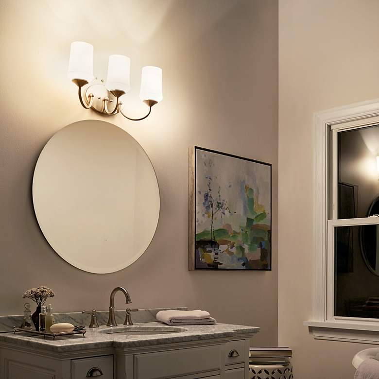 Image 4 Kichler Aubrey Brushed Nickel Bath 3Lt LED more views