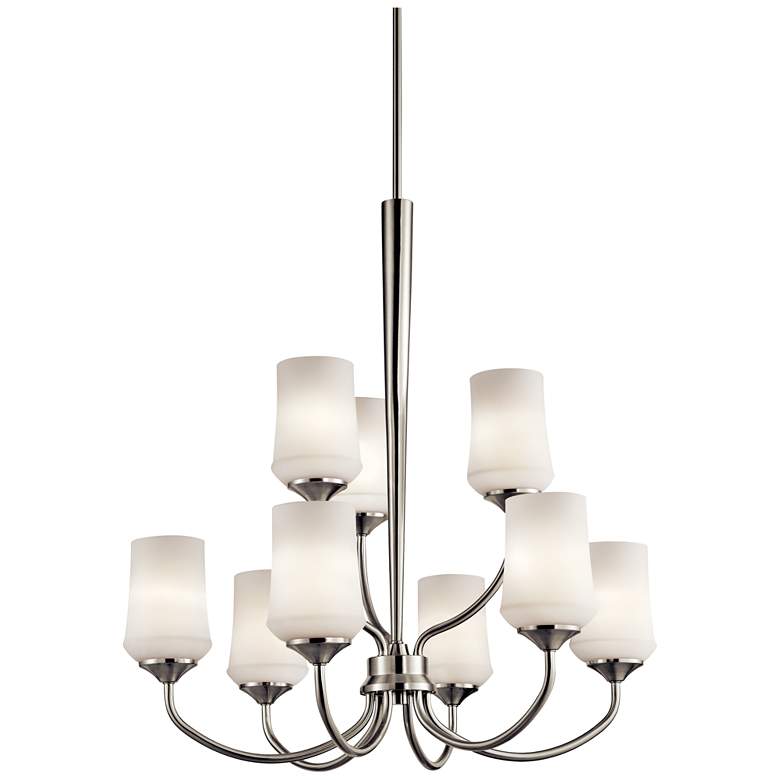 Image 1 Kichler Aubrey Brushed Nickel Chandelier 9Lt LED
