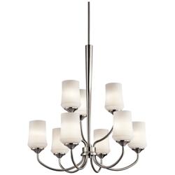 Kichler Aubrey Brushed Nickel Chandelier 9Lt LED
