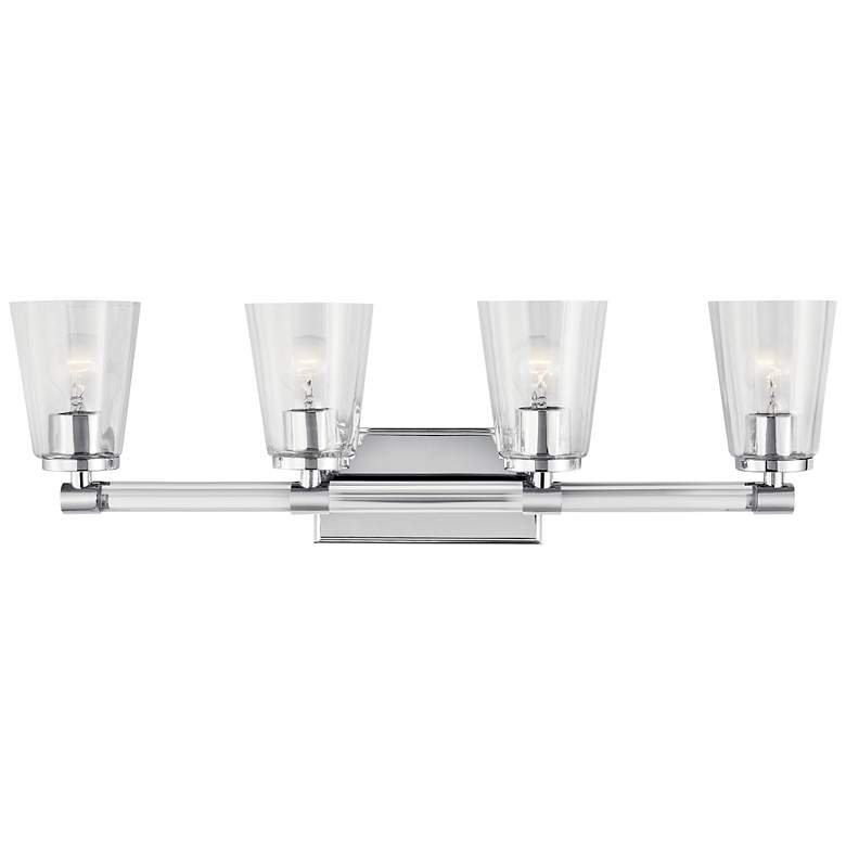 Image 1 Kichler Audrea 30 1/4" Wide Chrome 4-Light Bath Light
