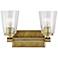 Kichler Audrea 9 1/2" High Natural Brass 2-Light Wall Sconce