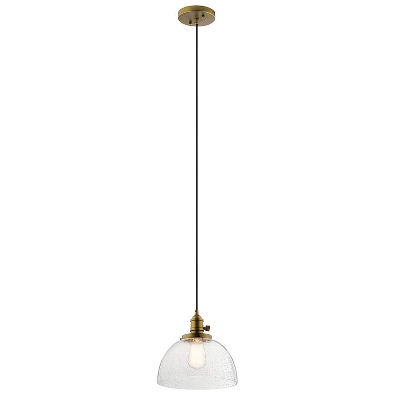 Image 1 Kichler Avery 10 1/4" Wide Natural Brass Dome Mini Pendant