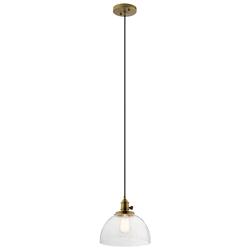 Kichler Avery 10 1/4" Wide Natural Brass Dome Mini Pendant