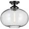Kichler Avery 14 1/2" Black Globe Ceiling Light