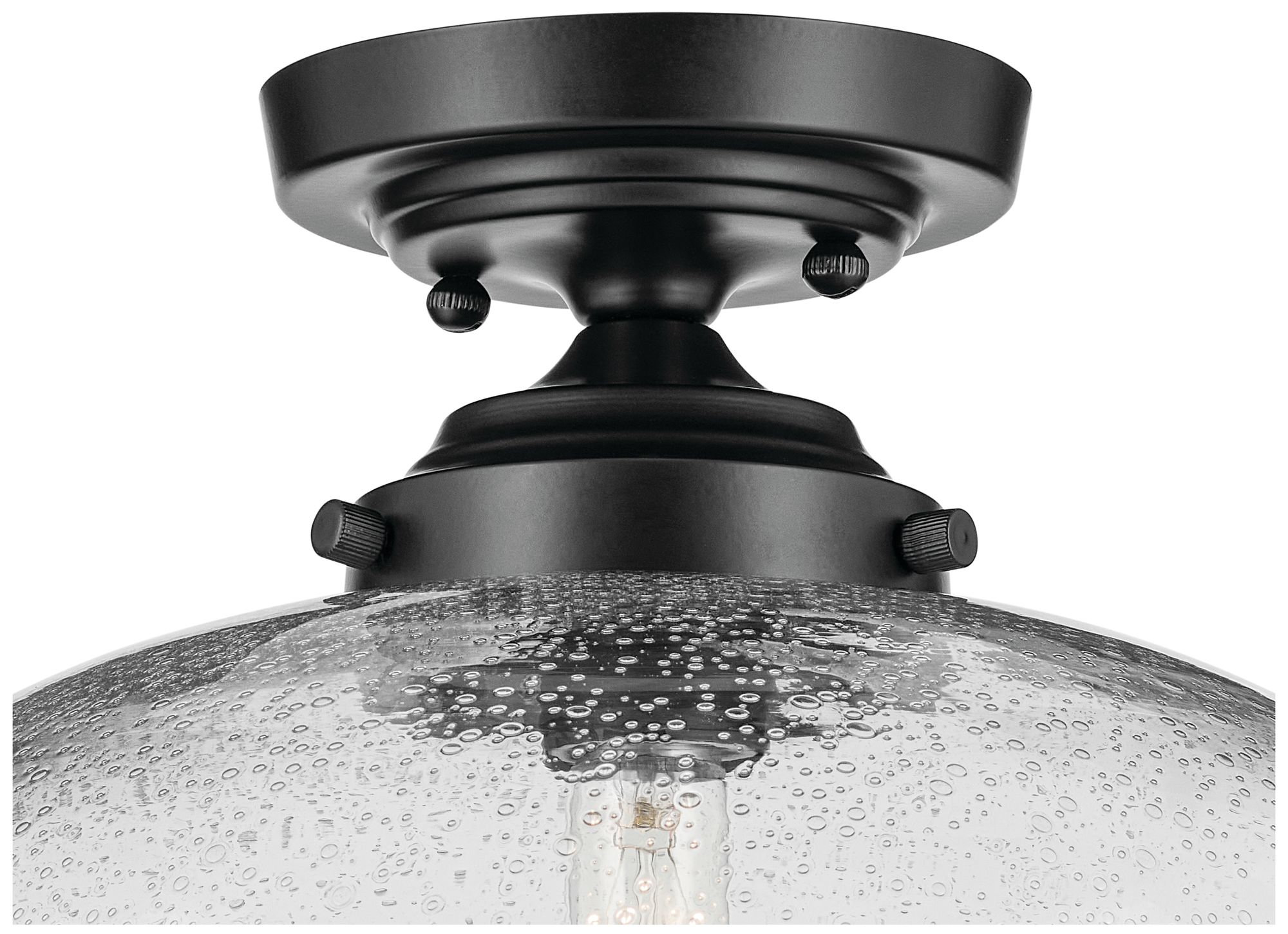 Image 3 Kichler Avery 14 1/2" Black Globe Ceiling Light more views